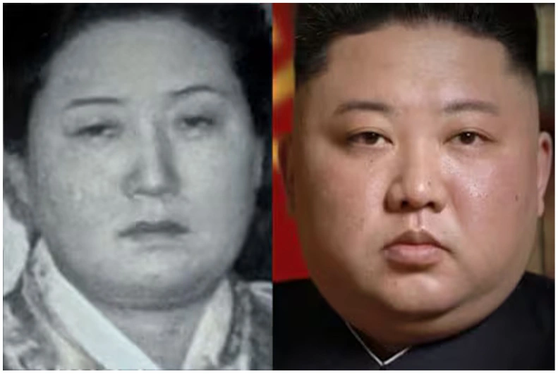 金正恩酷似外祖母。（截图取自x.com/ShineShadowNews）