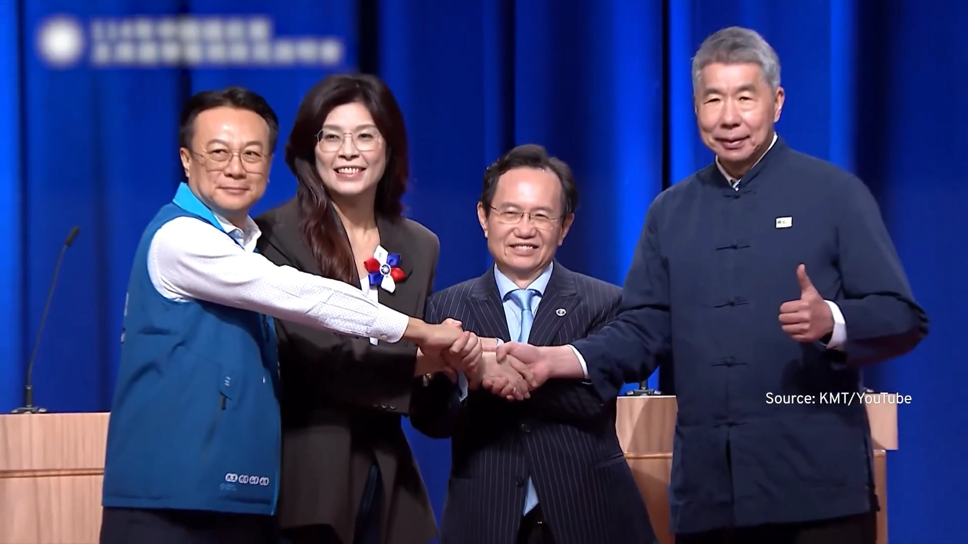 国民党主席选举辩论。（截图取自x.com/AlboMP）