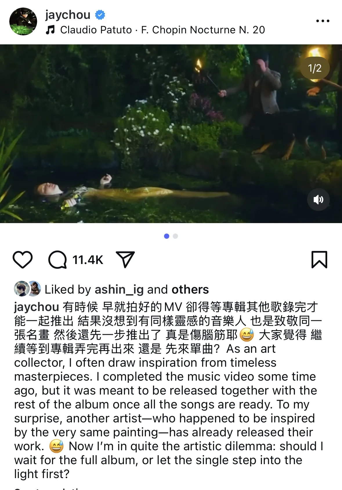 周杰倫Instagram