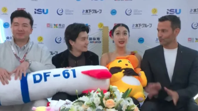 中国选手,导弹模型,花滑,导弹,东风-61,DF-61,冰舞比赛