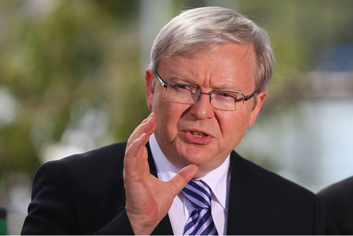 澳洲驻美国大使陆克文（Kevin Rudd）。(Photo by Chris Hyde/Getty Images)