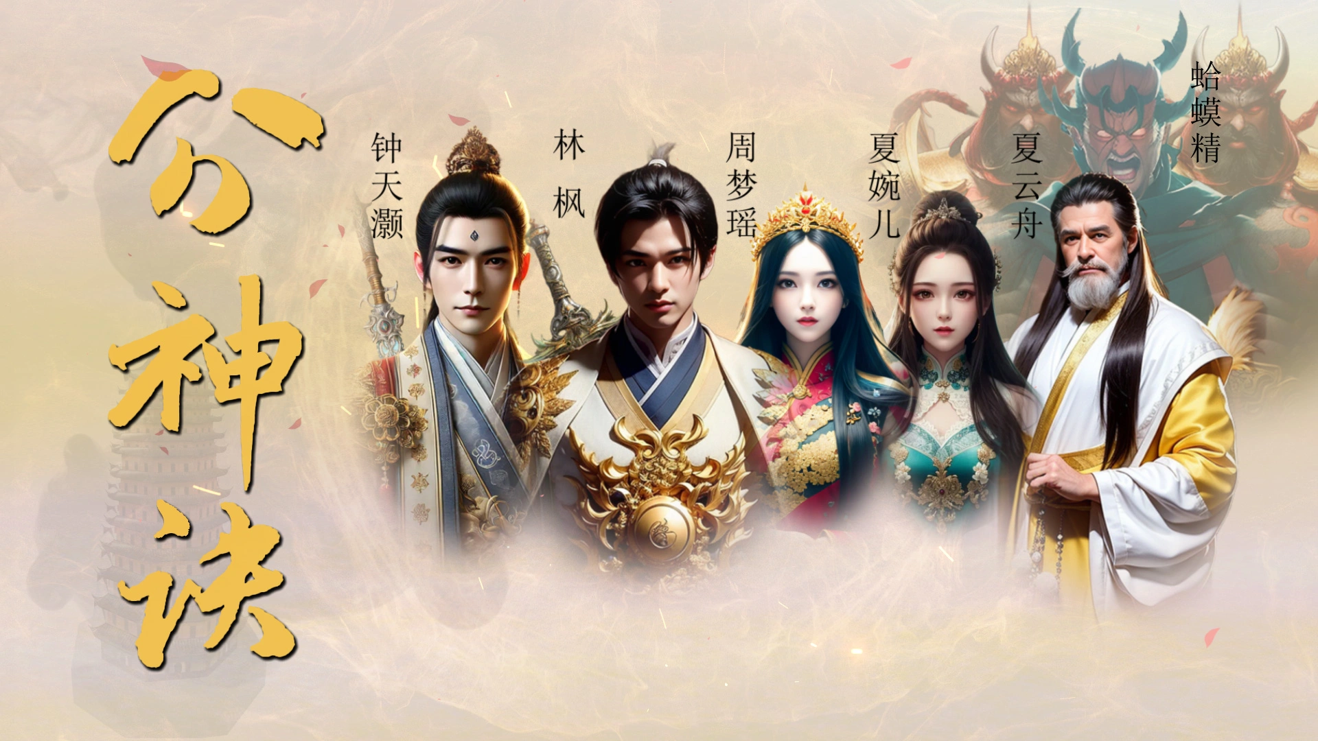修真、玄幻小说《分神诀》（己完本）。“天魔境”为主掌穹宇，对神界发动战争。历经无数亿劫，其所作所为，渐渐影响到下界。以蛤蟆精为首的妖魔，为“天魔境”所惑，也幻想着主宰世间的一切。大周朝林枫、钟天灏、夏云舟、周梦瑶、夏婉儿、冷木凡、擎破天、向辛柏、凌霜雪等修真者以护佑苍生、维护天道为己任，诛妖邪、斗魔界、战天魔。终于证悟大道，飞升上界，成为护佑苍穹的王者…