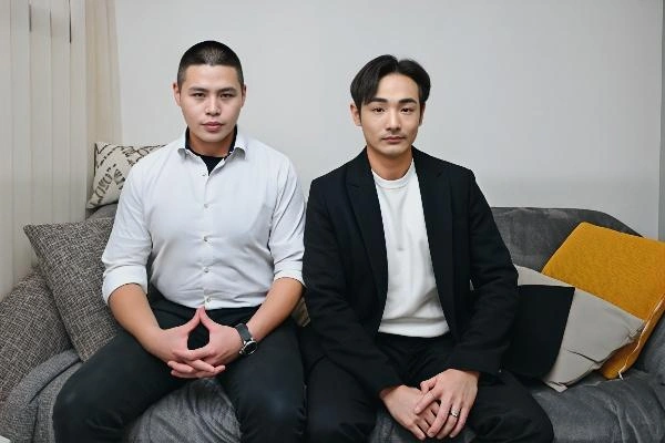 著名网红八炯（右）和闽南狼陈柏源（左）。资料照。（宋碧龙／大纪元）