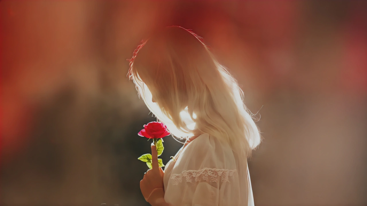 手持鮮花的女子剪影。（圖片來源：Getty Images）
