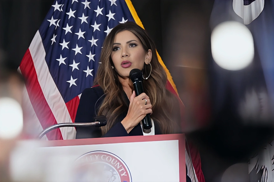 美国国土安全部长克里斯蒂·诺姆（Kristi Noem）。(Photo by Alex Brandon - Pool/Getty Images)