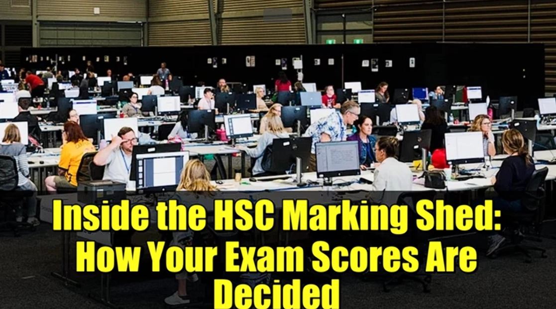 走进 HSC 阅卷室。（优兔视频载图）