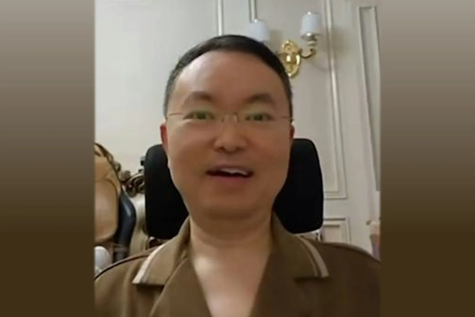 直播中的京東前副總裁蔡磊。（視頻擷圖）