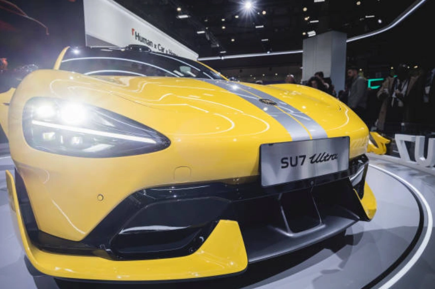 示意图：小米SU7超级电动汽车(Photo by Xavi Torrent/Getty Images)