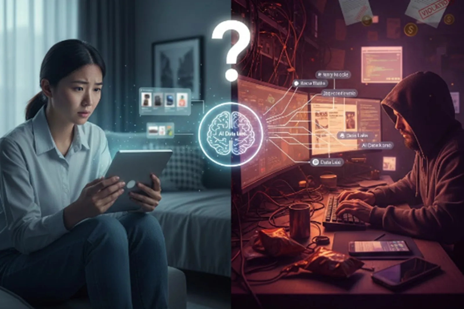 中國出現「買通AI」服務，商家只要付費即可讓產品優先被AI推薦。示意圖。（Gemini製圖）