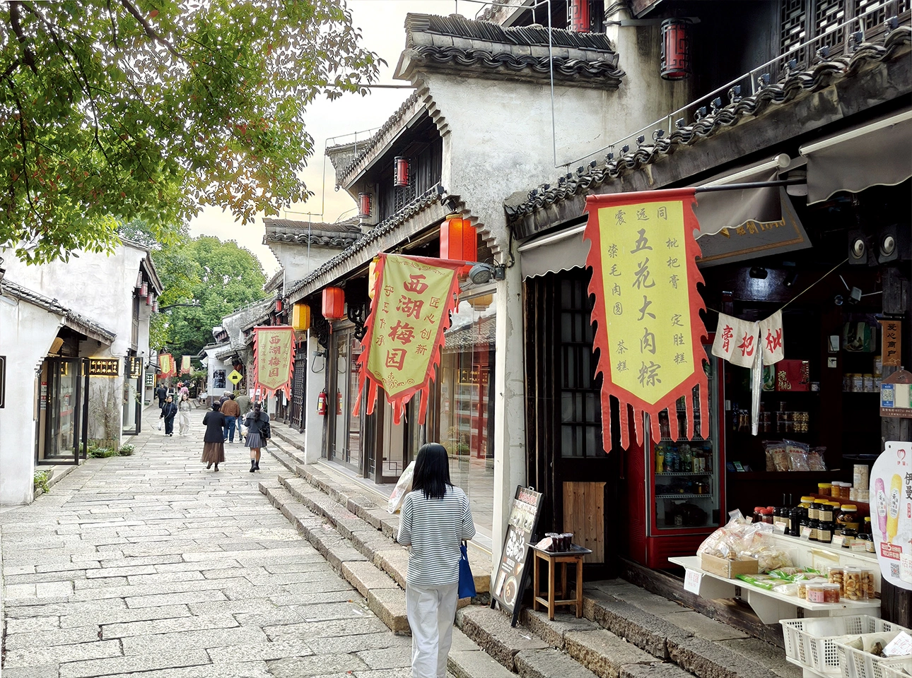 杭州临平塘栖古镇小街。