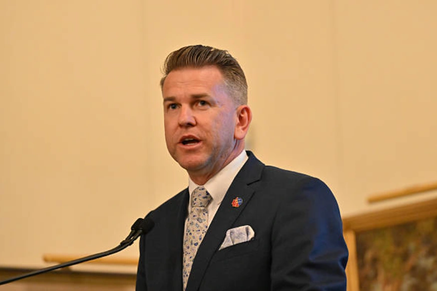 昆州副州長Jarrod Bleijie指責Redlands取消購物中心計畫。(Photo by Albert Perez/Getty Images for AOC)
