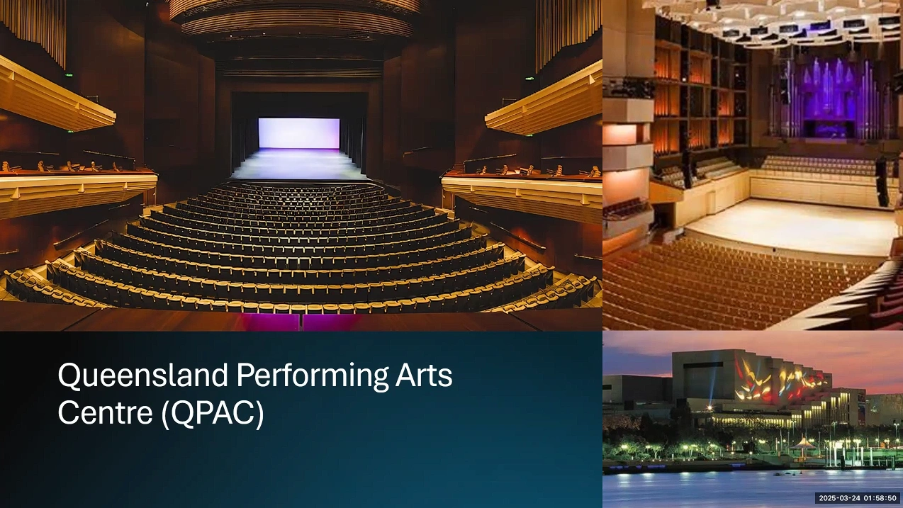 昆士兰表演艺术中心（QPAC)的玻璃屋剧院向公众开放。(载图取自YouTube/Alma Pictures LLC)
