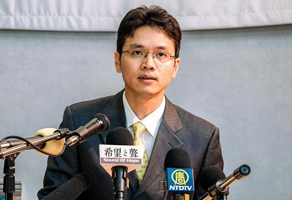 前中國駐雪梨總領事館政治領事陳用林,指蔡秋禾配合中共政治宣傳。資料照（駱亞/大紀元）