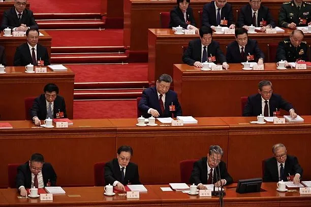 中共全國人大會議3月12日閉幕式。（ANDRES MARTINEZ CASARES / POOL / AFP via Getty Images）