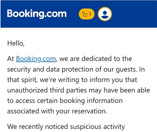 Booking.com数据泄露