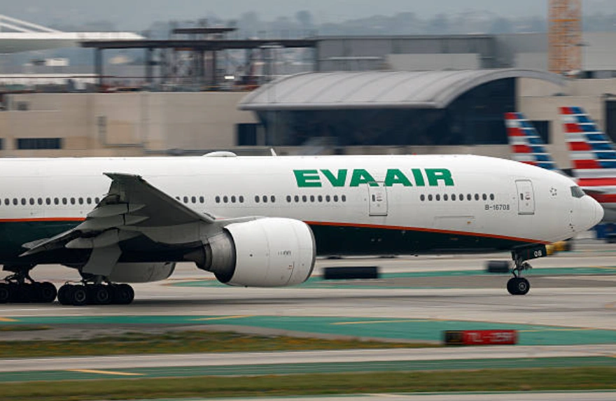 图为台湾长荣航空波音777飞机。 (Photo by Kevin Carter/Getty Images)