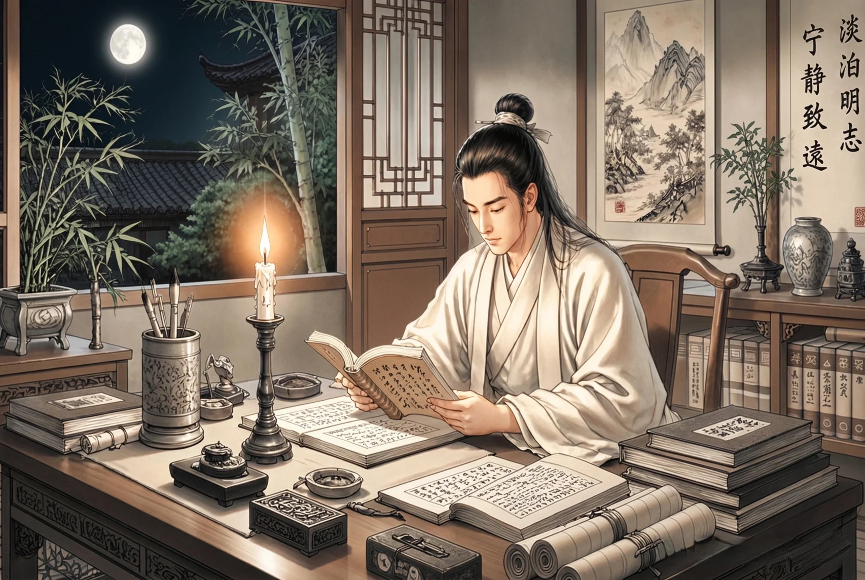 讀書之境（AI繪圖）