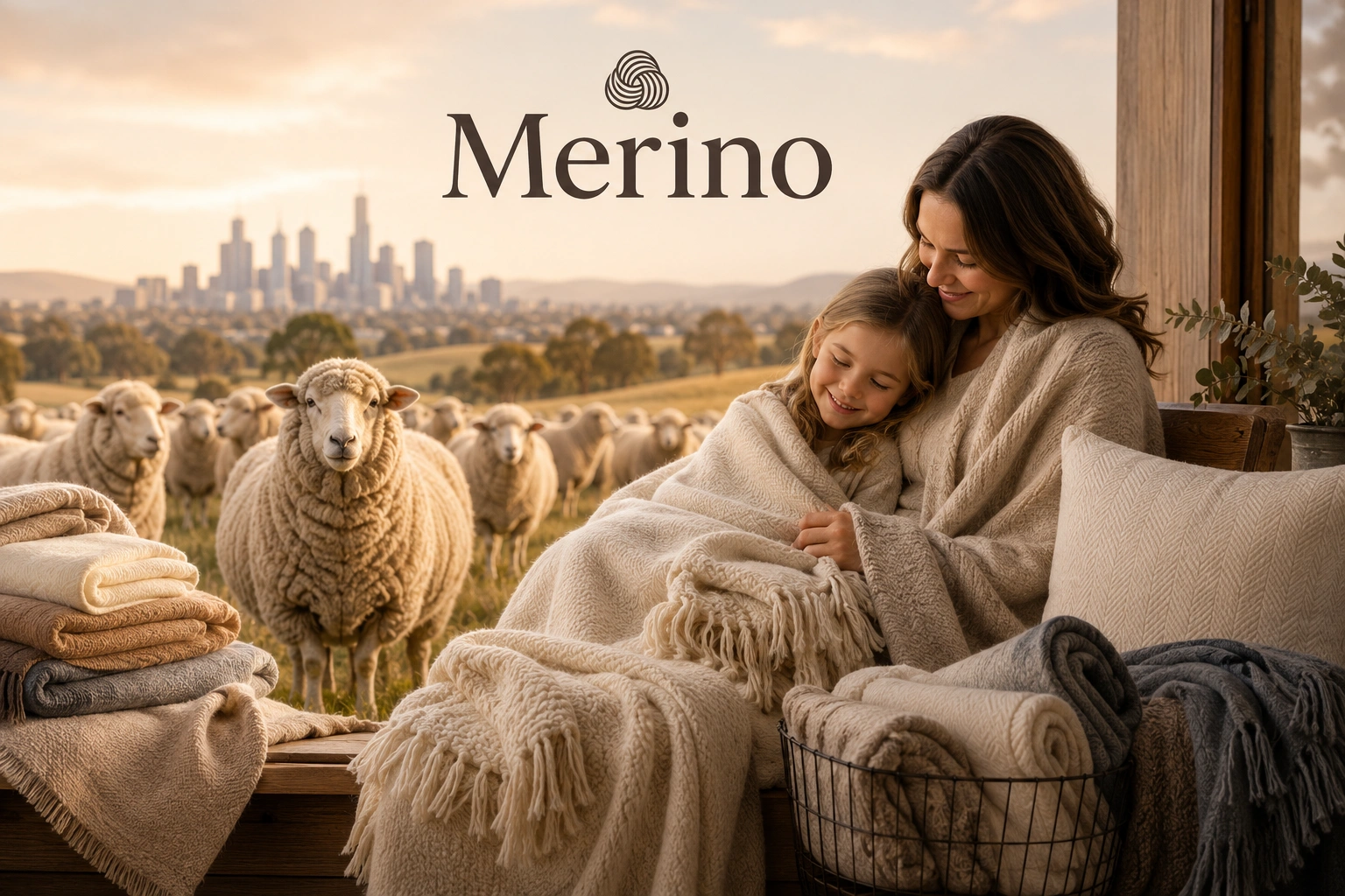 墨爾本Cecilia Le的美麗諾（Merino）羊毛毯品牌。（示意圖：AI）