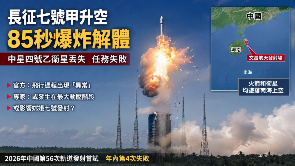 长征七号,升空,爆炸,嫦娥,发射任务,失败