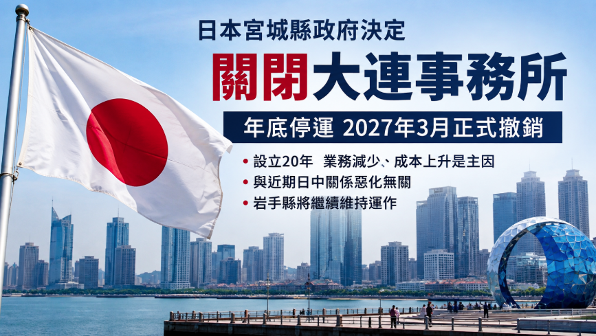 日本,宫城县,大连,事务所,关闭,驻华,日本企业,中日关系,中国经济,辽宁,华投资