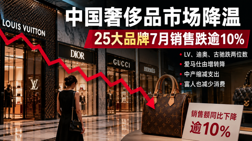 中国,奢侈品,消费降级,富人,中产,路易威登,LV,迪奥,Dior,古驰,Gucci,爱马仕,Hermès,香奈儿,Chanel,普拉达,Prada,LVMH,中国经济,零售,销售,消费疲软